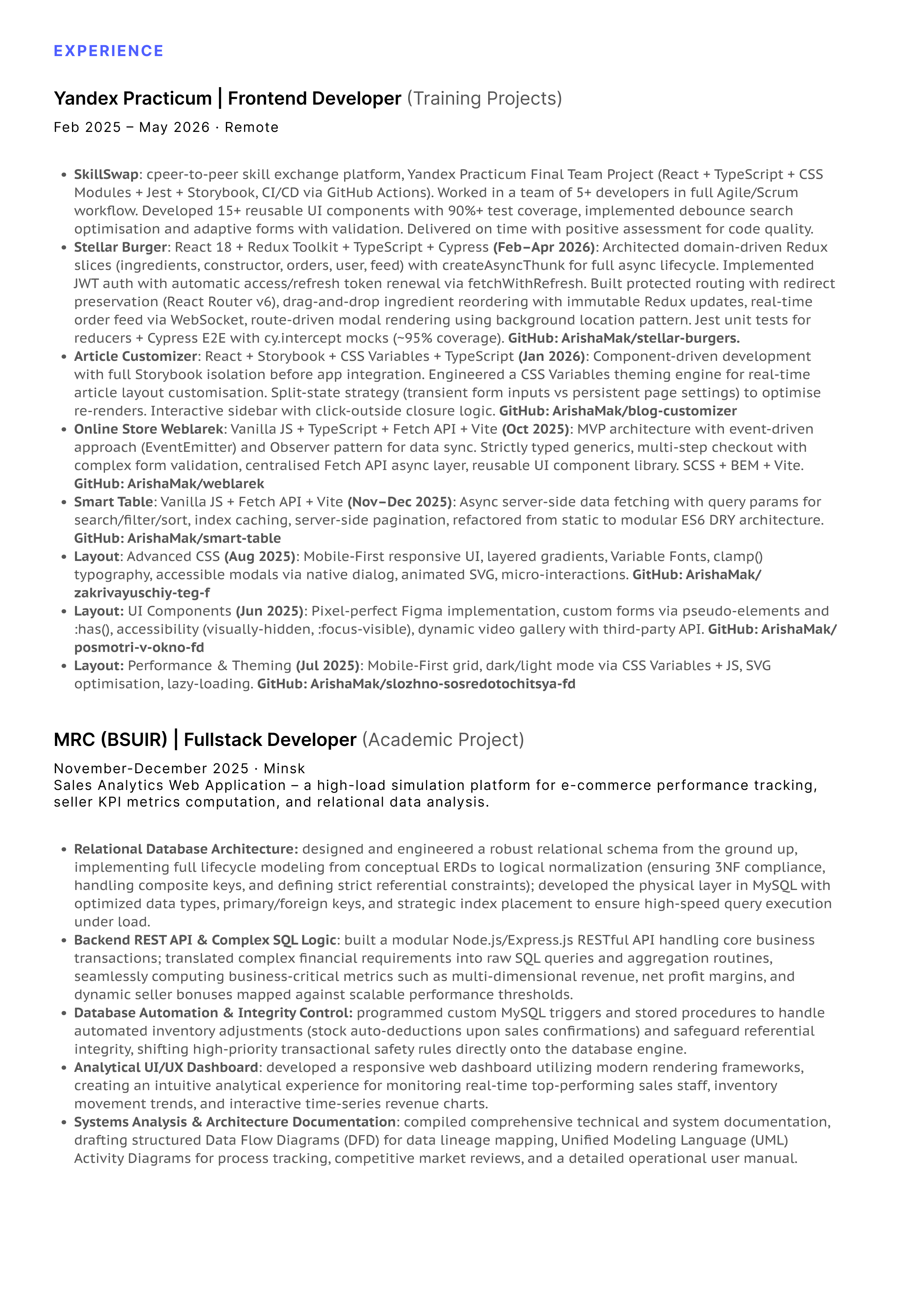 CV Page 2